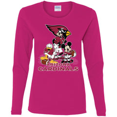 Mickey Mouse Arizona Cardinals American Football Nfl Sports Shirt Women Long Sleeve Shirt Women Long Sleeve Shirt - amzapparel