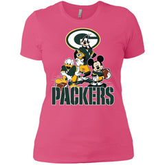 Mickey Mouse Green Bay Packer American Football Nfl Sports Shirt Women Cotton T-Shirt Women Cotton T-Shirt - amzapparel