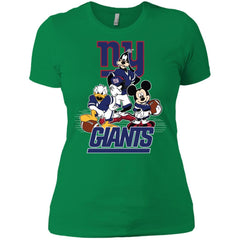 Mickey Mouse New York Giants American Football Nfl Sports Shirt Women Cotton T-Shirt Women Cotton T-Shirt - amzapparel