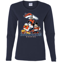 Mickey Mouse Denver Broncos American Football Nfl Sports Shirt Women Long Sleeve Shirt Women Long Sleeve Shirt - amzapparel