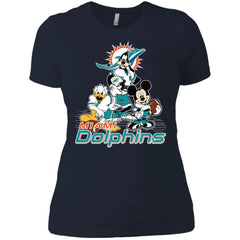 Mickey Mouse Miami Dolphins American Football Nfl Sports Shirt Women Cotton T-Shirt Women Cotton T-Shirt - amzapparel
