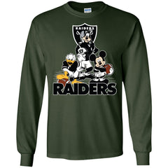 Mickey Mouse Oakland Raiders American Football Nfl Sports Shirt Men Long Sleeve Shirt Men Long Sleeve Shirt - amzapparel
