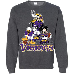 Mickey Mouse Minnesota Vikings American Football Nfl Sports Shirt Crewneck Pullover Sweatshirt Crewneck Pullover Sweatshirt - amzapparel