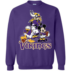 Mickey Mouse Minnesota Vikings American Football Nfl Sports Shirt Crewneck Pullover Sweatshirt Crewneck Pullover Sweatshirt - amzapparel