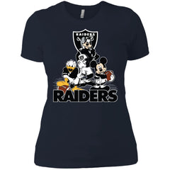 Mickey Mouse Oakland Raiders American Football Nfl Sports Shirt Women Cotton T-Shirt Women Cotton T-Shirt - amzapparel