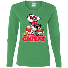 Mickey Mouse Kansas City Chiefs American Football Nfl Sports Shirt Women Long Sleeve Shirt Women Long Sleeve Shirt - amzapparel