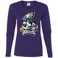 Mickey Mouse Philadelphia Eagle American Football Nfl Sports Shirt Women Long Sleeve Shirt Women Long Sleeve Shirt - amzapparel