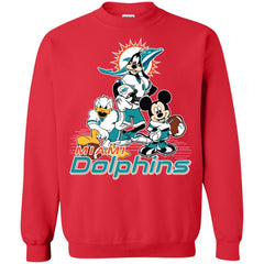 Mickey Mouse Miami Dolphins American Football Nfl Sports Shirt Crewneck Pullover Sweatshirt Crewneck Pullover Sweatshirt - amzapparel