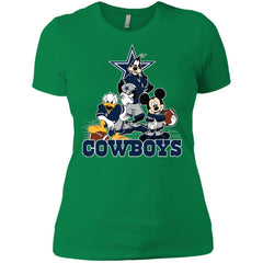 Mickey Mouse Dallas Cowboys American Football Nfl Sports Shirt Women Cotton T-Shirt Women Cotton T-Shirt - amzapparel