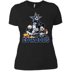 Mickey Mouse Dallas Cowboys American Football Nfl Sports Shirt Women Cotton T-Shirt Women Cotton T-Shirt - amzapparel