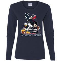 Mickey Mouse Houston Texans American Football Nfl Sports Shirt Women Long Sleeve Shirt Women Long Sleeve Shirt - amzapparel