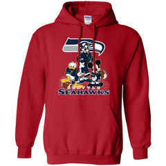 Mickey Mouse Seattle Seahawks American Football Nfl Sports Shirt Pullover Hoodie Sweatshirt Pullover Hoodie Sweatshirt - amzapparel