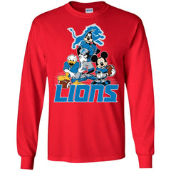 Mickey Mouse Detroit Lions American Football Nfl Sports Shirt Men Long Sleeve Shirt Men Long Sleeve Shirt - amzapparel