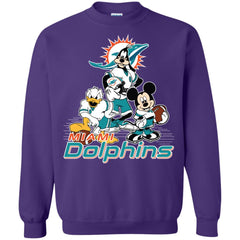 Mickey Mouse Miami Dolphins American Football Nfl Sports Shirt Crewneck Pullover Sweatshirt Crewneck Pullover Sweatshirt - amzapparel