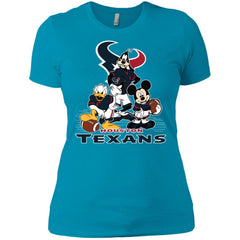 Mickey Mouse Houston Texans American Football Nfl Sports Shirt Women Cotton T-Shirt Women Cotton T-Shirt - amzapparel