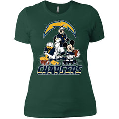 Mickey Mouse Los Angeles Chargers American Football Nfl Sports Shirt Women Cotton T-Shirt Women Cotton T-Shirt - amzapparel