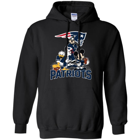 Mickey Mouse New England Patriots American Football Nfl Sports Shirt Pullover Hoodie Sweatshirt Black / S Pullover Hoodie Sweatshirt - amzapparel