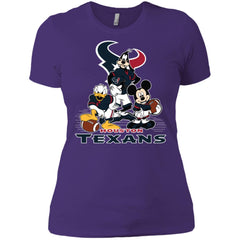 Mickey Mouse Houston Texans American Football Nfl Sports Shirt Women Cotton T-Shirt Women Cotton T-Shirt - amzapparel
