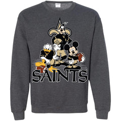 Mickey Mouse New Orleans Saints American Football Nfl Sports Shirt Crewneck Pullover Sweatshirt Crewneck Pullover Sweatshirt - amzapparel