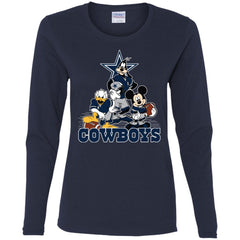 Mickey Mouse Dallas Cowboys American Football Nfl Sports Shirt Women Long Sleeve Shirt Women Long Sleeve Shirt - amzapparel