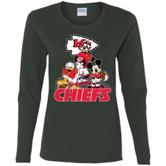 Mickey Mouse Kansas City Chiefs American Football Nfl Sports Shirt Women Long Sleeve Shirt Women Long Sleeve Shirt - amzapparel