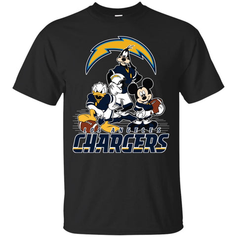 Mickey Mouse Los Angeles Chargers American Football Nfl Sports Shirt Men Cotton T-Shirt Black / S Men Cotton T-Shirt - amzapparel
