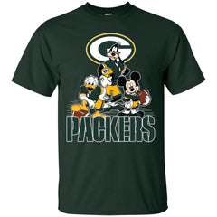 Mickey Mouse Green Bay Packer American Football Nfl Sports Shirt Men Cotton T-Shirt Men Cotton T-Shirt - amzapparel