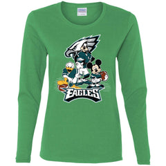 Mickey Mouse Philadelphia Eagle American Football Nfl Sports Shirt Women Long Sleeve Shirt Women Long Sleeve Shirt - amzapparel