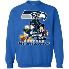 Mickey Mouse Seattle Seahawks American Football Nfl Sports Shirt Crewneck Pullover Sweatshirt Crewneck Pullover Sweatshirt - amzapparel