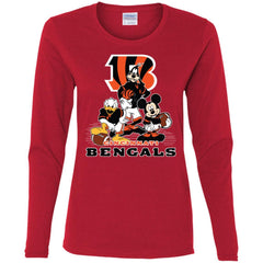 Mickey Mouse Cincinnati Bengals American Football Nfl Sports Shirt Women Long Sleeve Shirt Women Long Sleeve Shirt - amzapparel