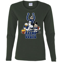 Mickey Mouse Indianapolis Colts American Football Nfl Sports Shirt Women Long Sleeve Shirt Women Long Sleeve Shirt - amzapparel