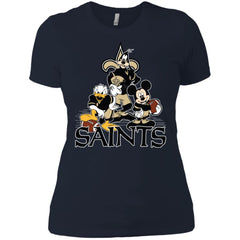 Mickey Mouse New Orleans Saints American Football Nfl Sports Shirt Women Cotton T-Shirt Women Cotton T-Shirt - amzapparel