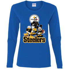 Mickey Mouse Pittsburgh Steelers American Football Nfl Sports Shirt Women Long Sleeve Shirt Women Long Sleeve Shirt - amzapparel