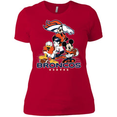 Mickey Mouse Denver Broncos American Football Nfl Sports Shirt Women Cotton T-Shirt Women Cotton T-Shirt - amzapparel