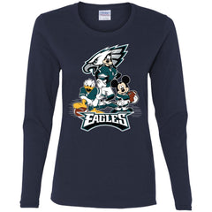 Mickey Mouse Philadelphia Eagle American Football Nfl Sports Shirt Women Long Sleeve Shirt Women Long Sleeve Shirt - amzapparel