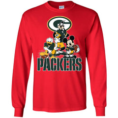 Mickey Mouse Green Bay Packer American Football Nfl Sports Shirt Men Long Sleeve Shirt Men Long Sleeve Shirt - amzapparel