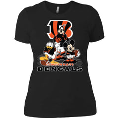 Mickey Mouse Cincinnati Bengals American Football Nfl Sports Shirt Women Cotton T-Shirt Women Cotton T-Shirt - amzapparel