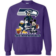 Mickey Mouse Seattle Seahawks American Football Nfl Sports Shirt Crewneck Pullover Sweatshirt Crewneck Pullover Sweatshirt - amzapparel