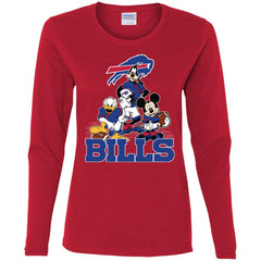 Mickey Mouse Buffalo Bills American Football Nfl Sports Shirt Women Long Sleeve Shirt Women Long Sleeve Shirt - amzapparel
