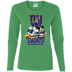 Mickey Mouse New York Giants American Football Nfl Sports Shirt Women Long Sleeve Shirt Women Long Sleeve Shirt - amzapparel