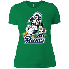 Mickey Mouse Los Angeles Rams American Football Nfl Sports Shirt Women Cotton T-Shirt Women Cotton T-Shirt - amzapparel