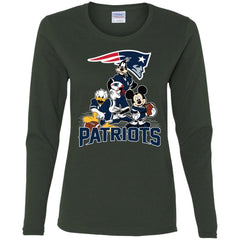Mickey Mouse New England Patriots American Football Nfl Sports Shirt Women Long Sleeve Shirt Women Long Sleeve Shirt - amzapparel
