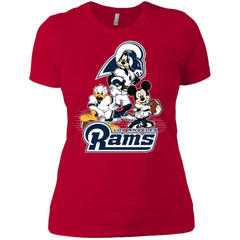 Mickey Mouse Los Angeles Rams American Football Nfl Sports Shirt Women Cotton T-Shirt Women Cotton T-Shirt - amzapparel