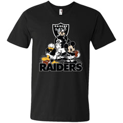 Mickey Mouse Oakland Raiders American Football Nfl Sports Shirt Men V-Neck T-Shirt Men V-Neck T-Shirt - amzapparel