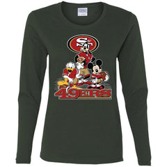 Mickey Mouse San Francisco 49ers American Football Nfl Sports Shirt Women Long Sleeve Shirt Women Long Sleeve Shirt - amzapparel