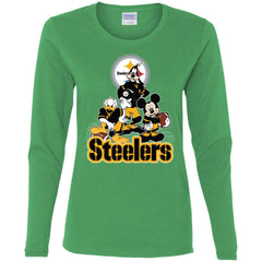 Mickey Mouse Pittsburgh Steelers American Football Nfl Sports Shirt Women Long Sleeve Shirt Women Long Sleeve Shirt - amzapparel
