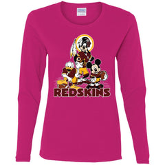 Mickey Mouse Washington Redskins American Football Nfl Sports Shirt Women Long Sleeve Shirt Women Long Sleeve Shirt - amzapparel