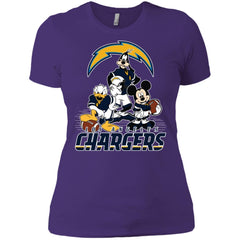Mickey Mouse Los Angeles Chargers American Football Nfl Sports Shirt Women Cotton T-Shirt Women Cotton T-Shirt - amzapparel