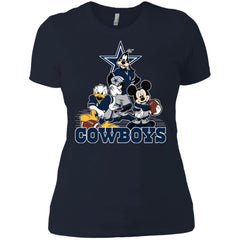 Mickey Mouse Dallas Cowboys American Football Nfl Sports Shirt Women Cotton T-Shirt Women Cotton T-Shirt - amzapparel