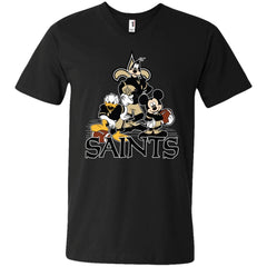 Mickey Mouse New Orleans Saints American Football Nfl Sports Shirt Men V-Neck T-Shirt Men V-Neck T-Shirt - amzapparel